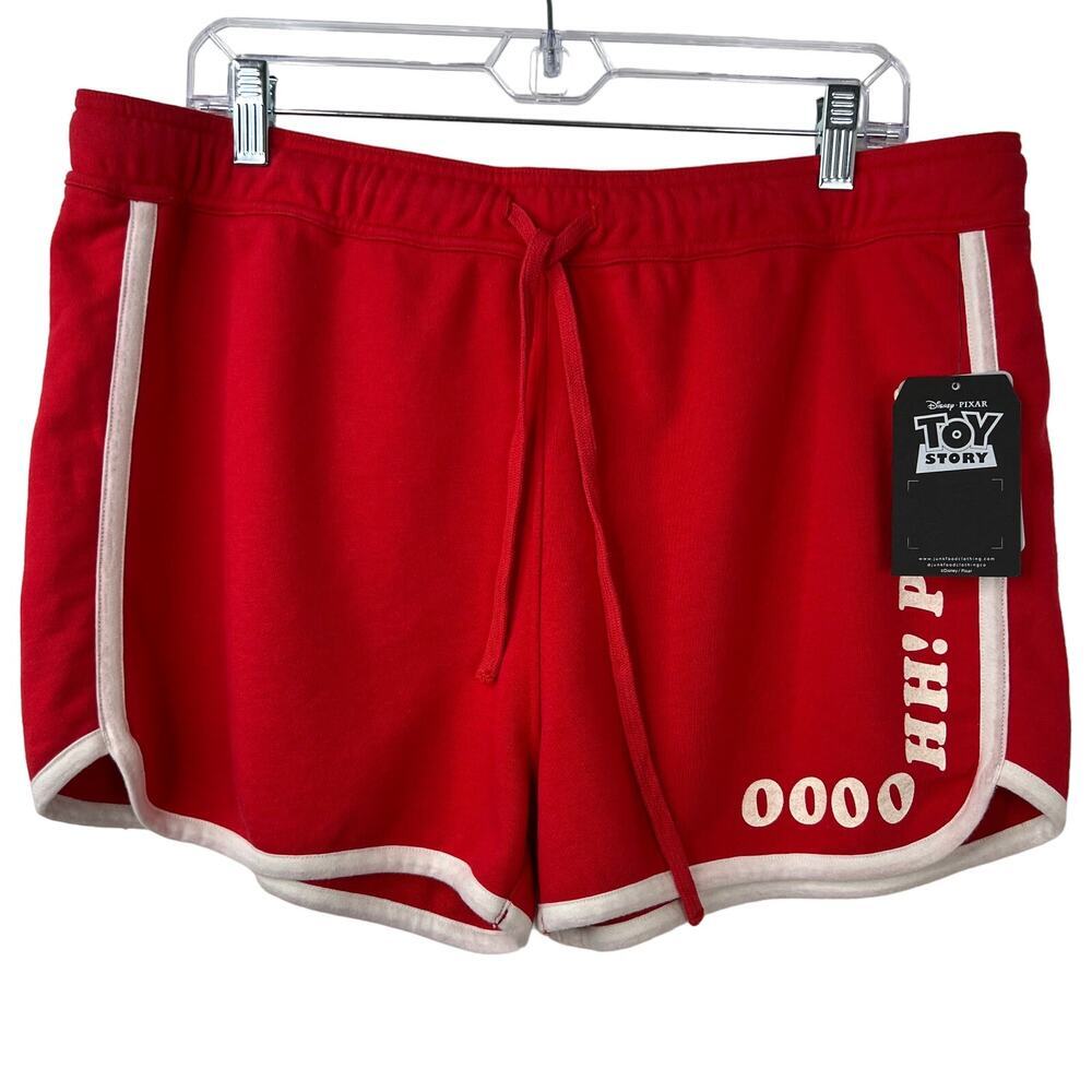 Disney x JUNK FOOD Collab NWT Women's Toy Story -Pizza Planet Red Shorts Size XL